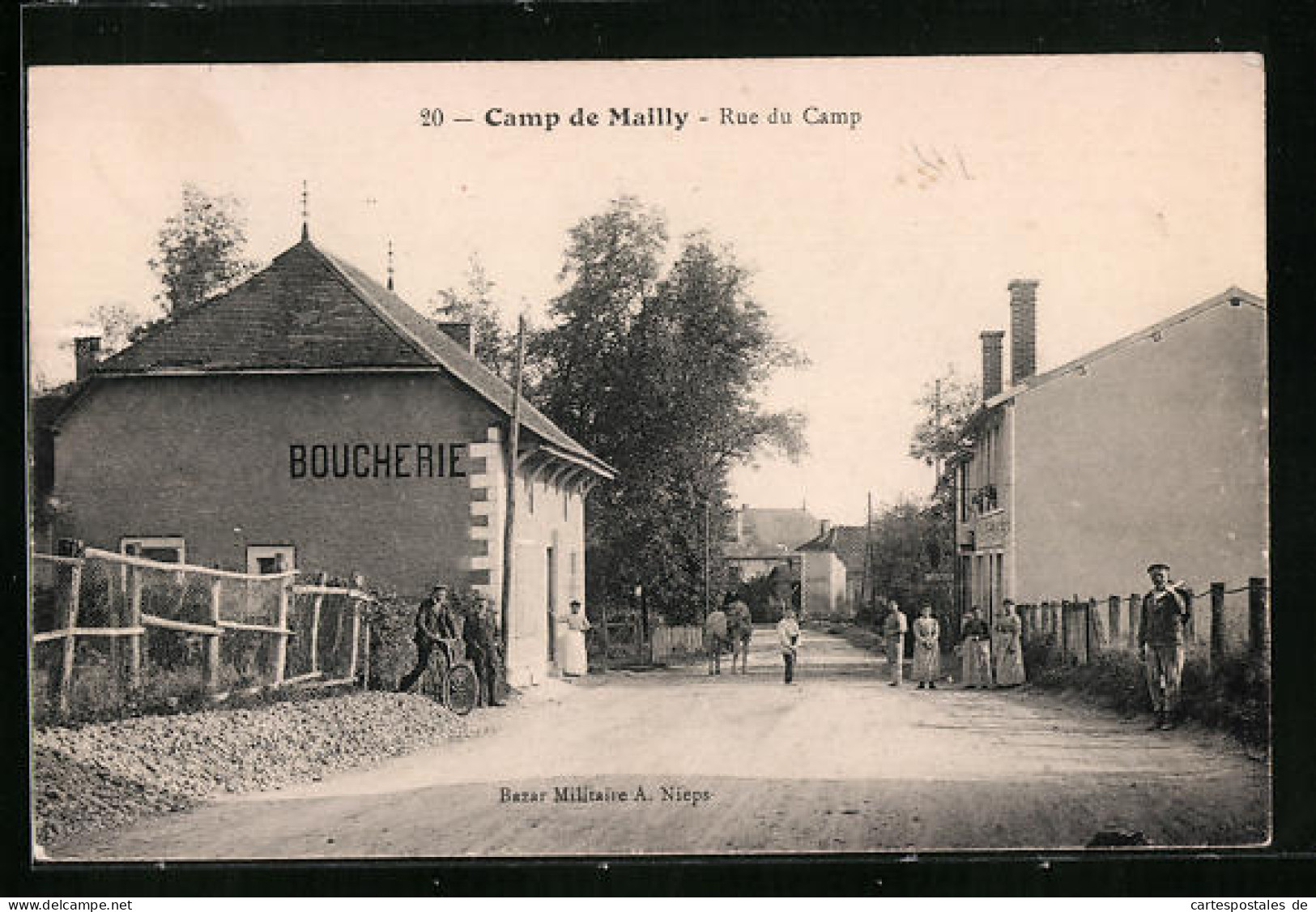 CPA Camp De Mailly, Rue Du Camp  - Mailly-le-Camp