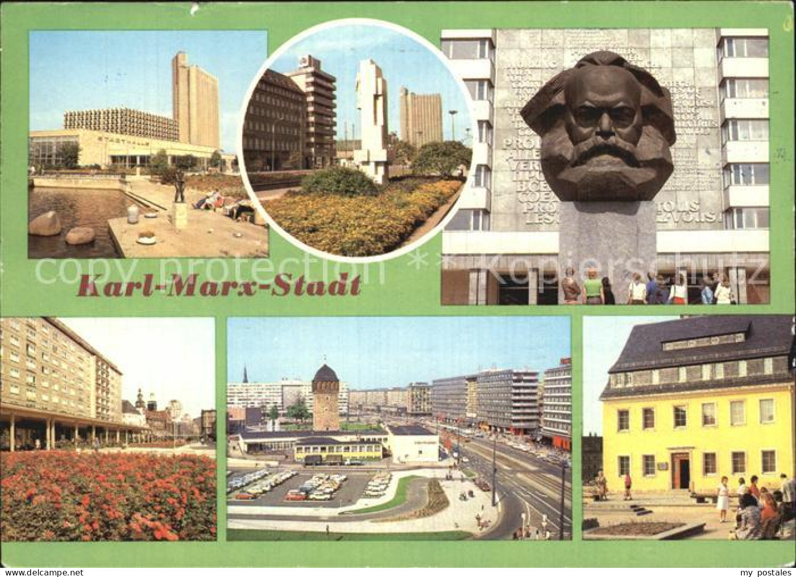 72562910 Karl-Marx-Stadt Karl Marx Monument Rathaus Fritz Heckert Haus Chemnitz - Chemnitz