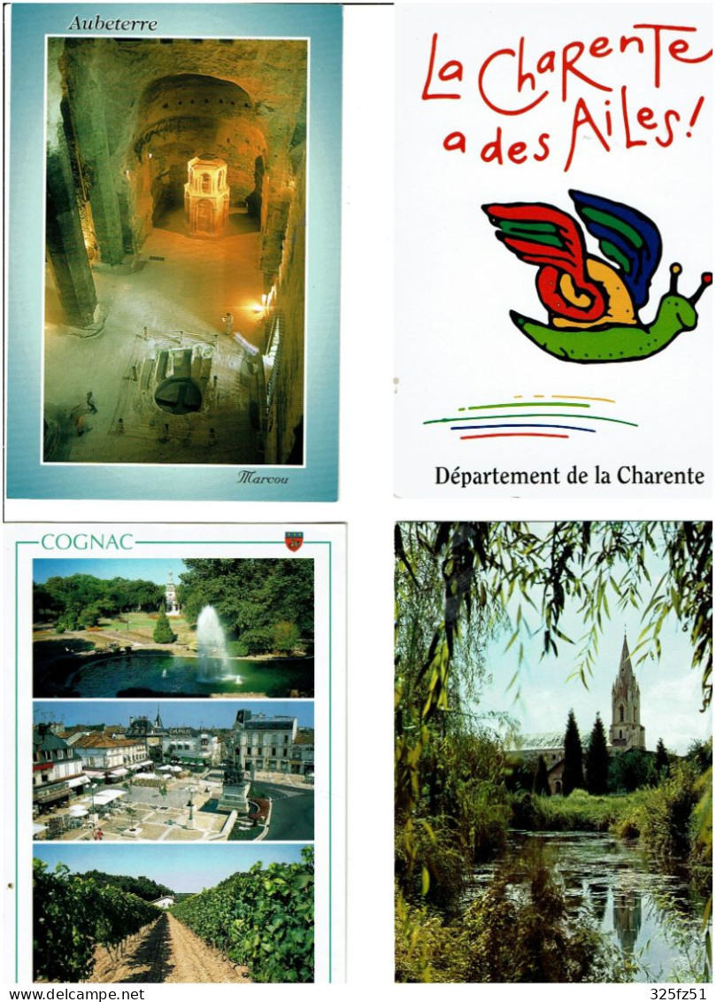 16 / CHARENTE  / Lot De 90 C.P.M. écrites - 5 - 99 Postales