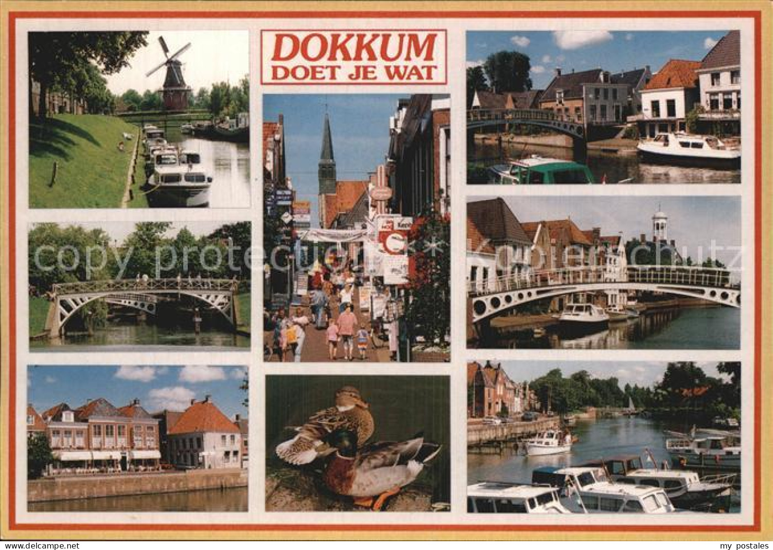 72560613 Dokkum Hafen Muehle Stadtansicht  - Other & Unclassified