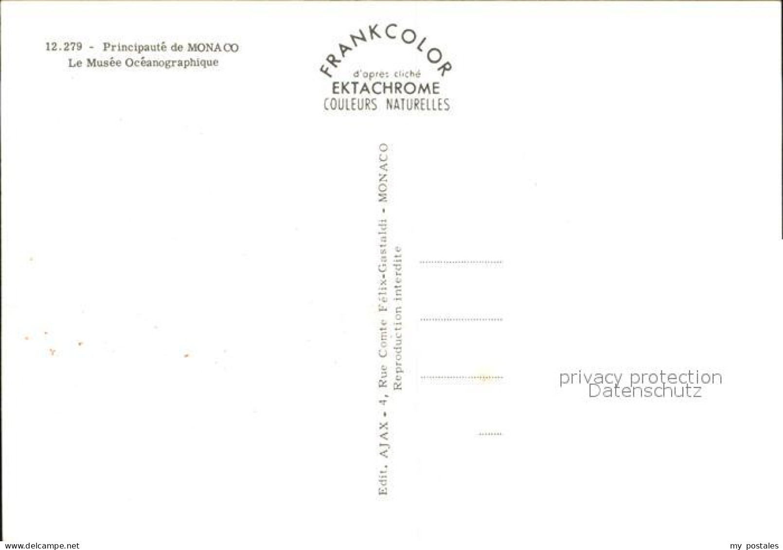 72560608 Monaco Museum Ozeanic Monaco - Autres & Non Classés