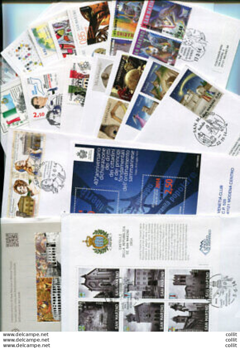 San Marino FDC Venetia 2014 Annata Quansi Completa - FDC