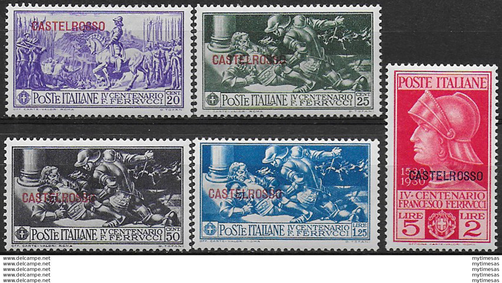 1930 Castelrosso Ferrucci 5v. MNH Sassone N. 25/29 - Other & Unclassified