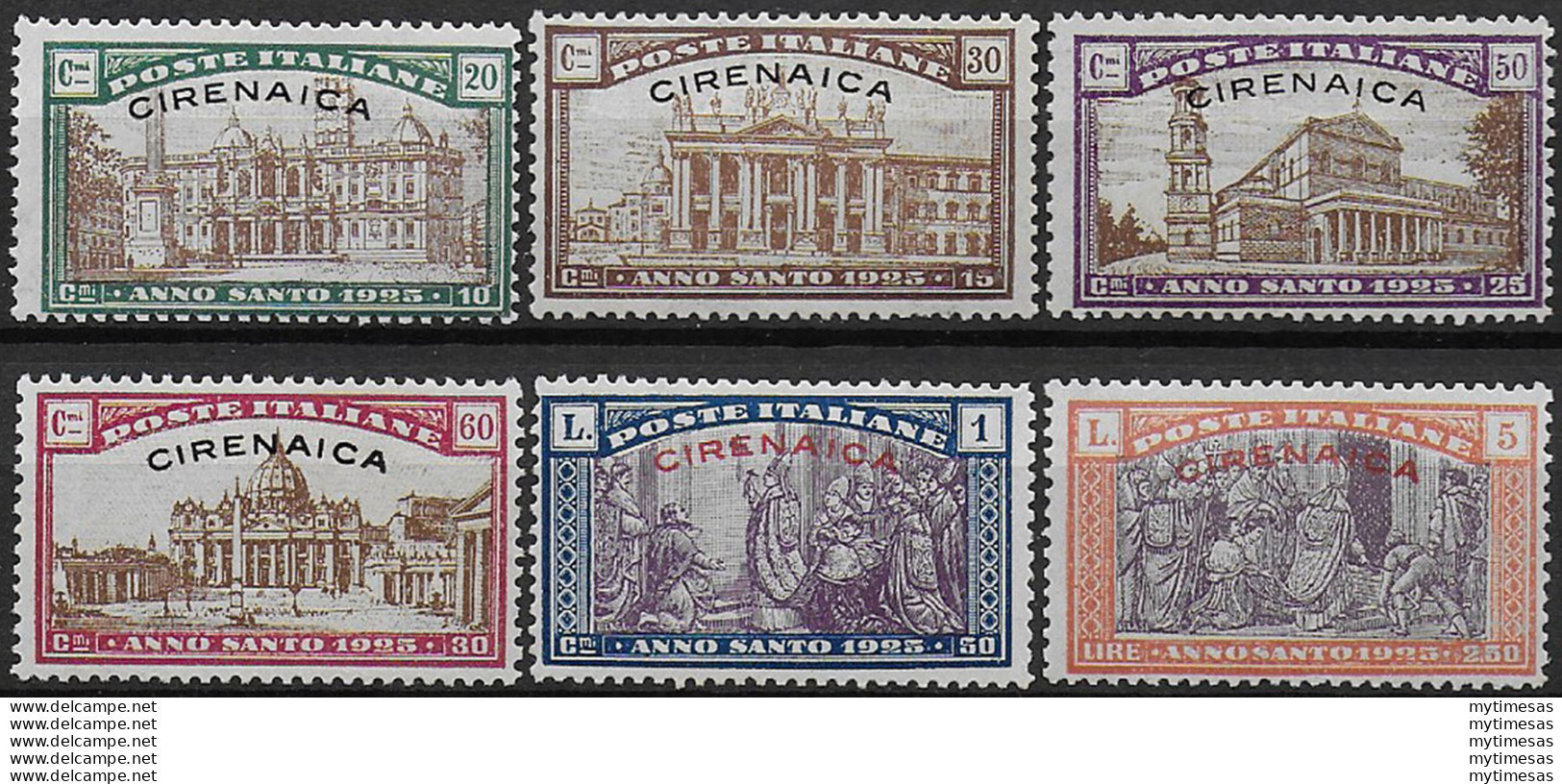 1925 Cirenaica Anno Santo 6v. MNH Sassone N. 17/22 - Autres & Non Classés