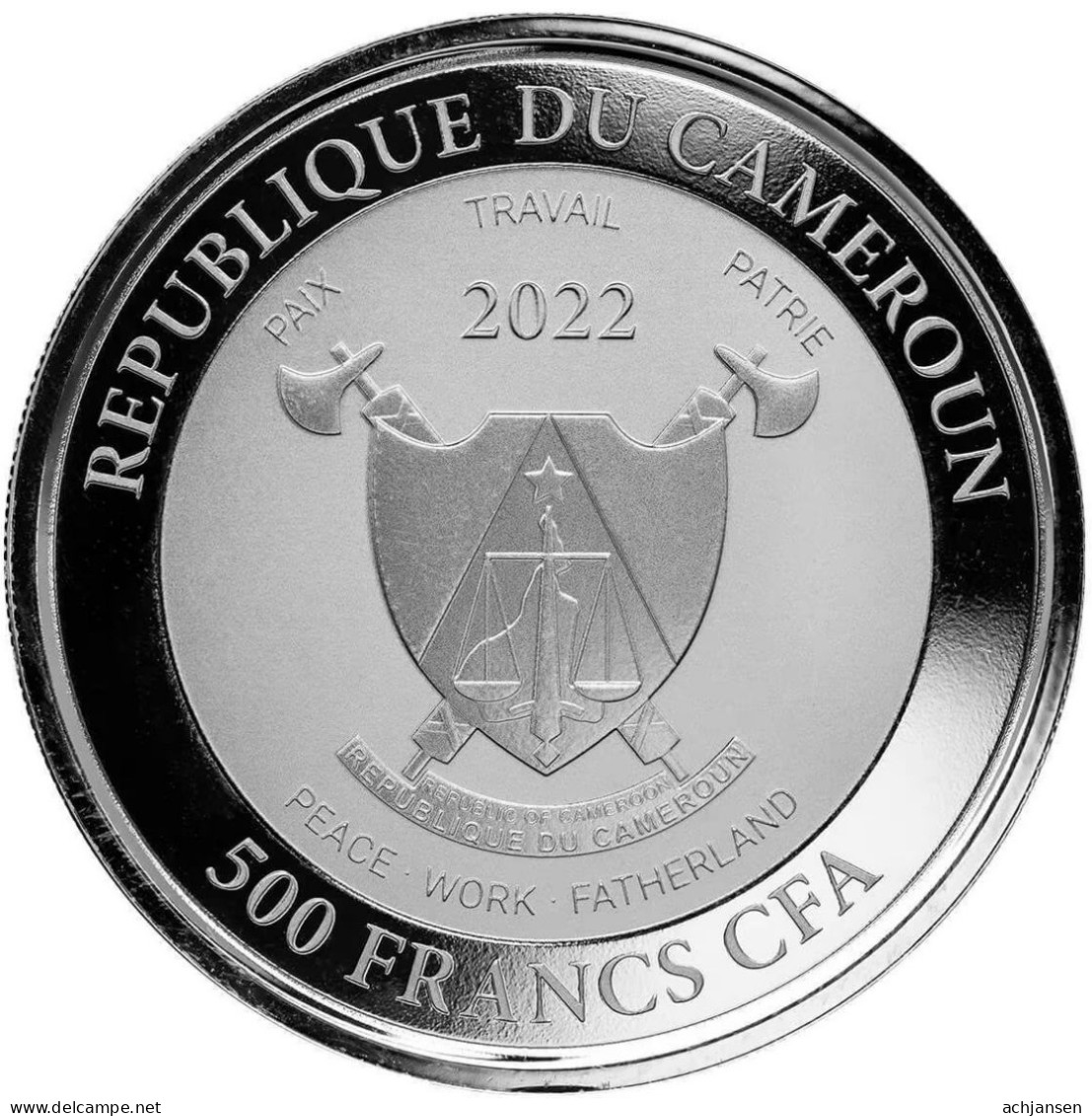 Cameroon, Mandril 2022 - 1 Oz. Pure Silver - Cameroon