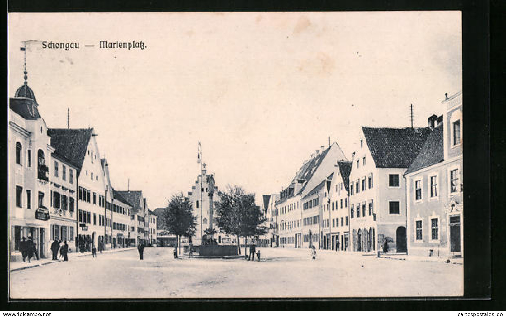 AK Schongau, Marienplatz Mit Mariensäule  - Other & Unclassified
