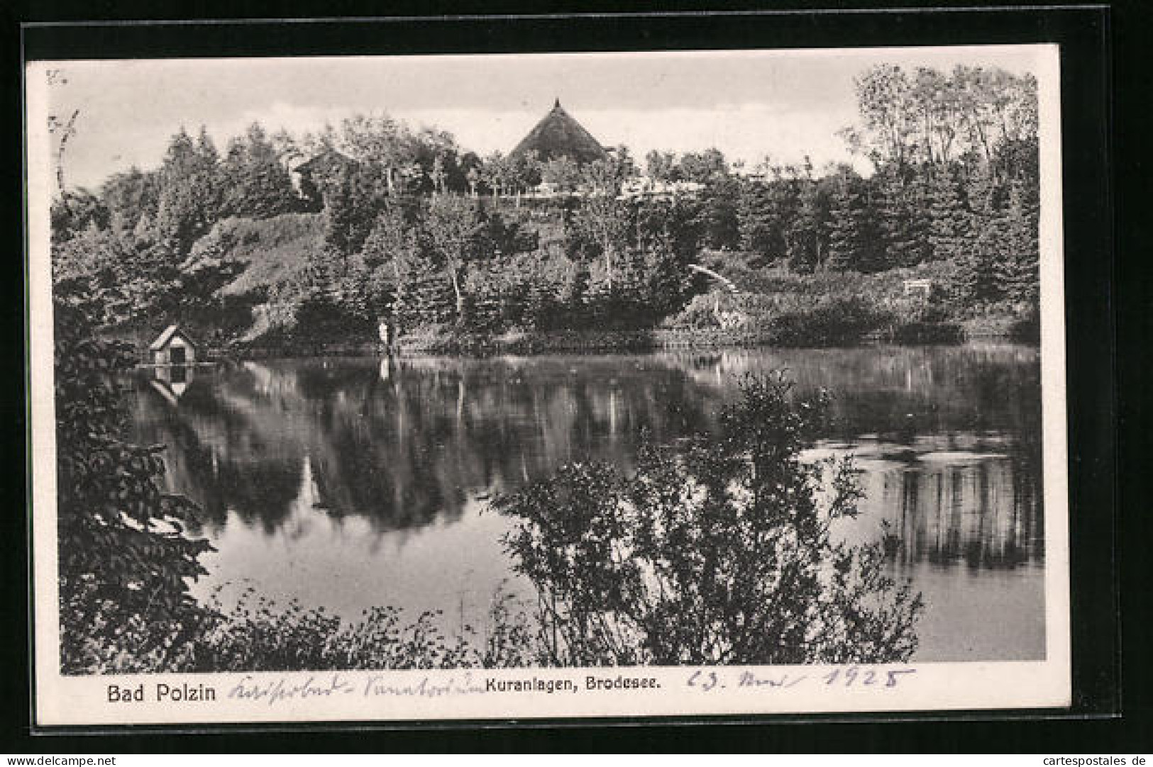 AK Bad Polzin, Kuranlagen Am Brodesee  - Pommern