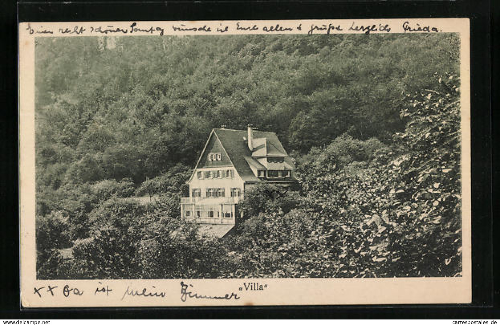 AK Oberweiler /Baden, Villa Aus Der Vogelschau  - Baden-Baden