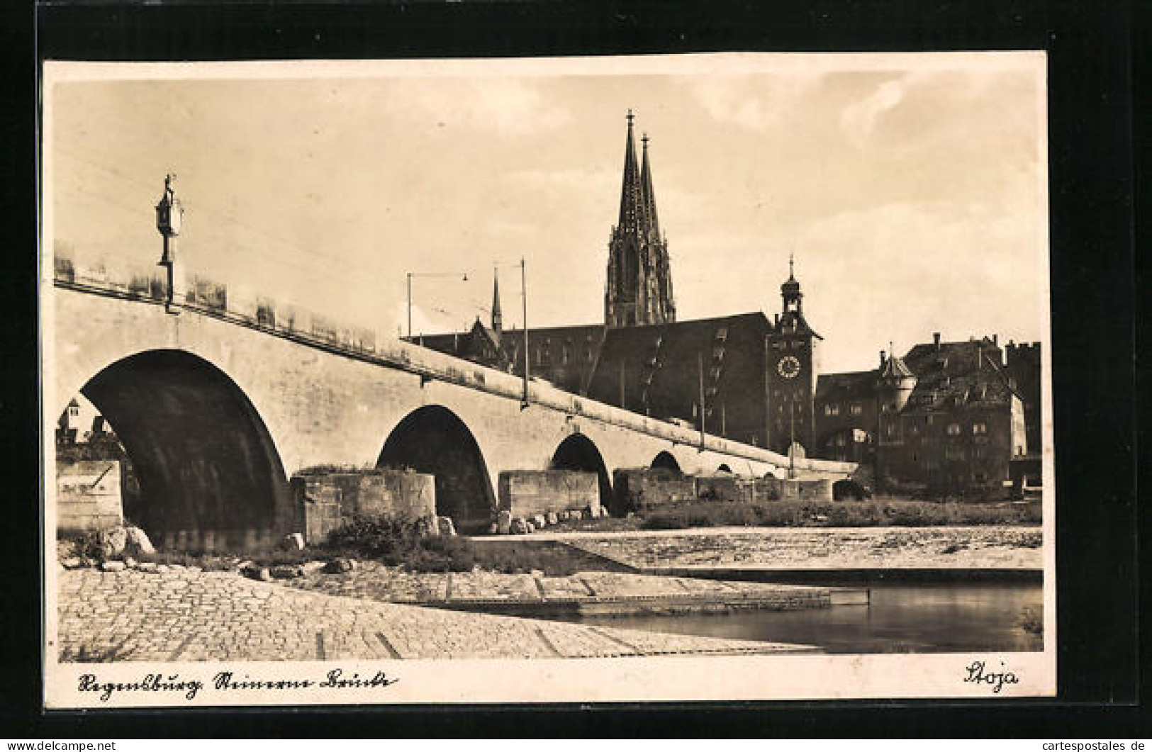 AK Regensburg, Steinerne Brücke  - Regensburg