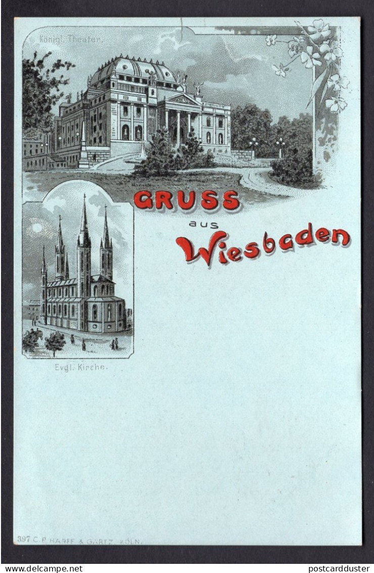 Germany WIESBADEN C1898-1902 Litho Old Postcard  (h3767) - Wiesbaden