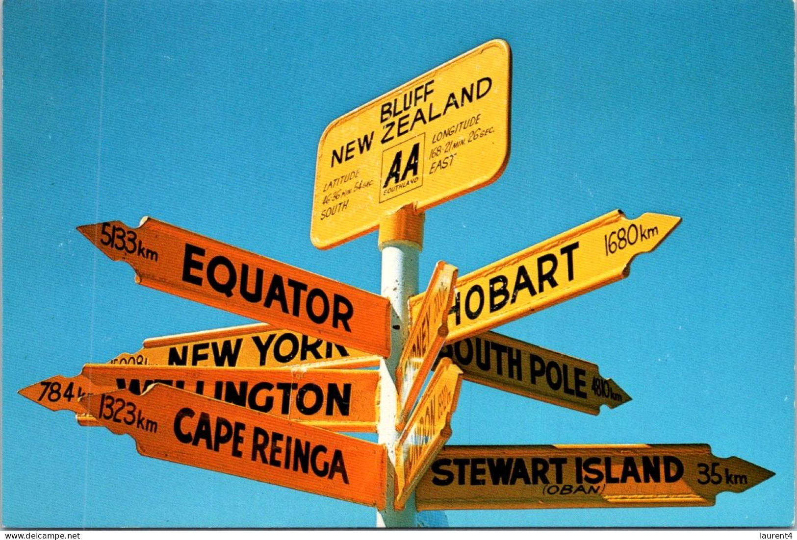 19-5-2024 (5 Z 35) New Zealand - Bluff (road Sign) - Nuova Zelanda