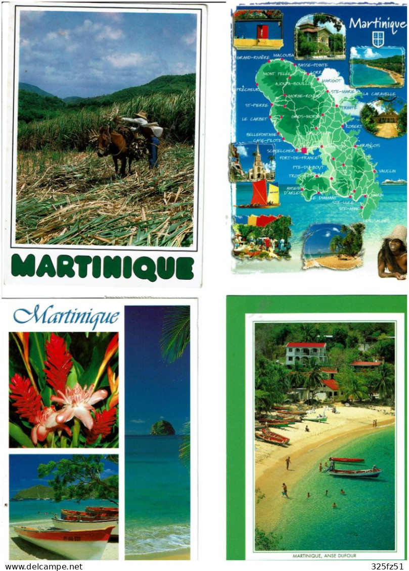 972 / MARTINIQUE / Lot De 45 C.P.M. écrites - 5 - 99 Cartes