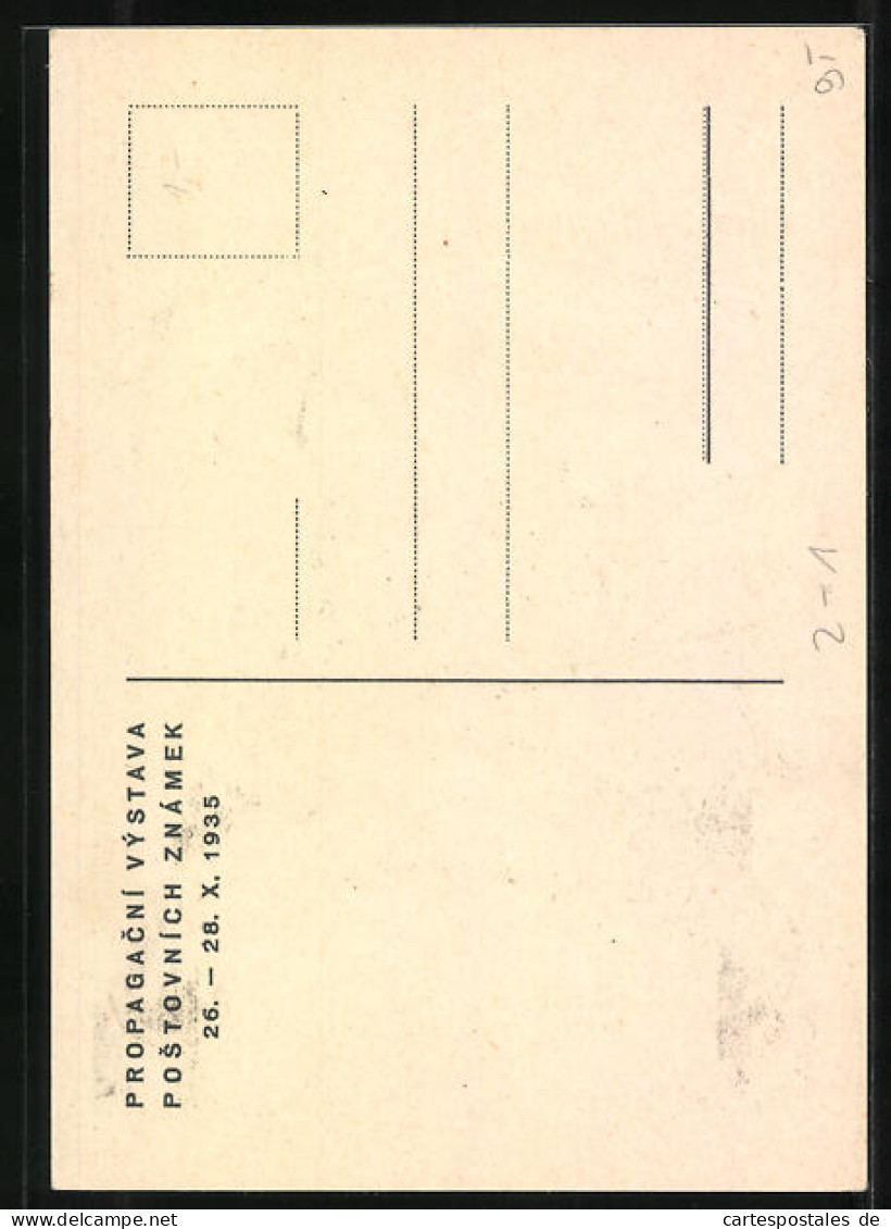 AK Propagacní Vystava Postovních Známek 1935  - Briefmarken (Abbildungen)