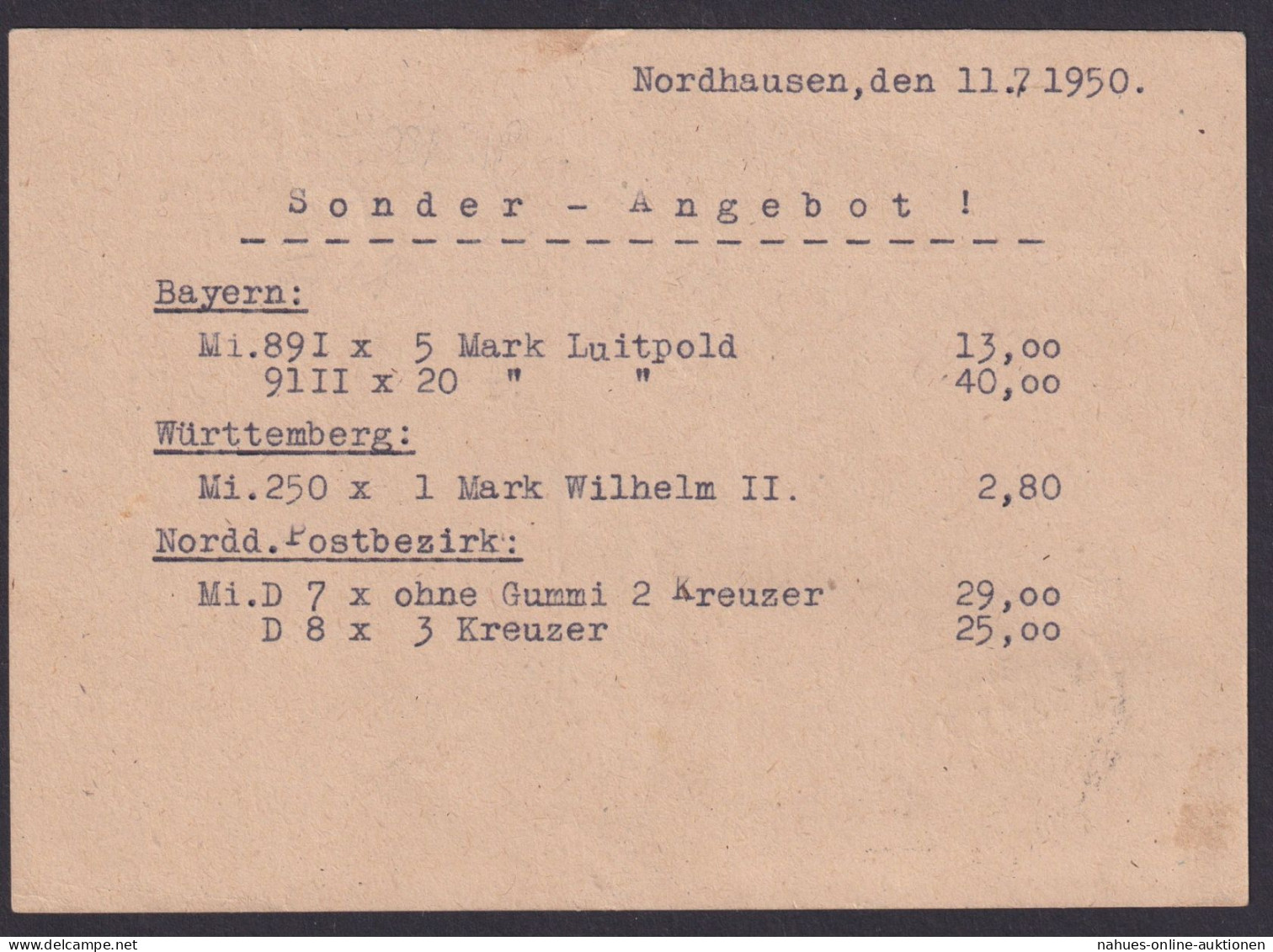 DDR MEF 262 Akademie Postkarte Reklame Rudolf Thumann Nordhausen Kat. 85,00 - Lettres & Documents