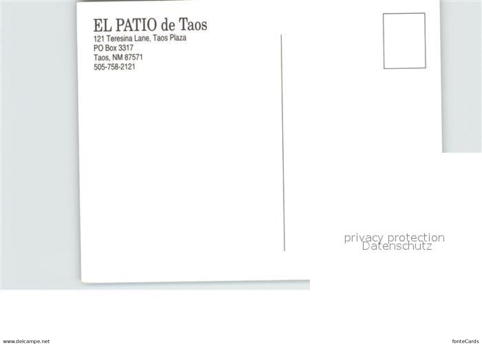 72510710 Taos El Patio De Taos Gaststube - Other & Unclassified