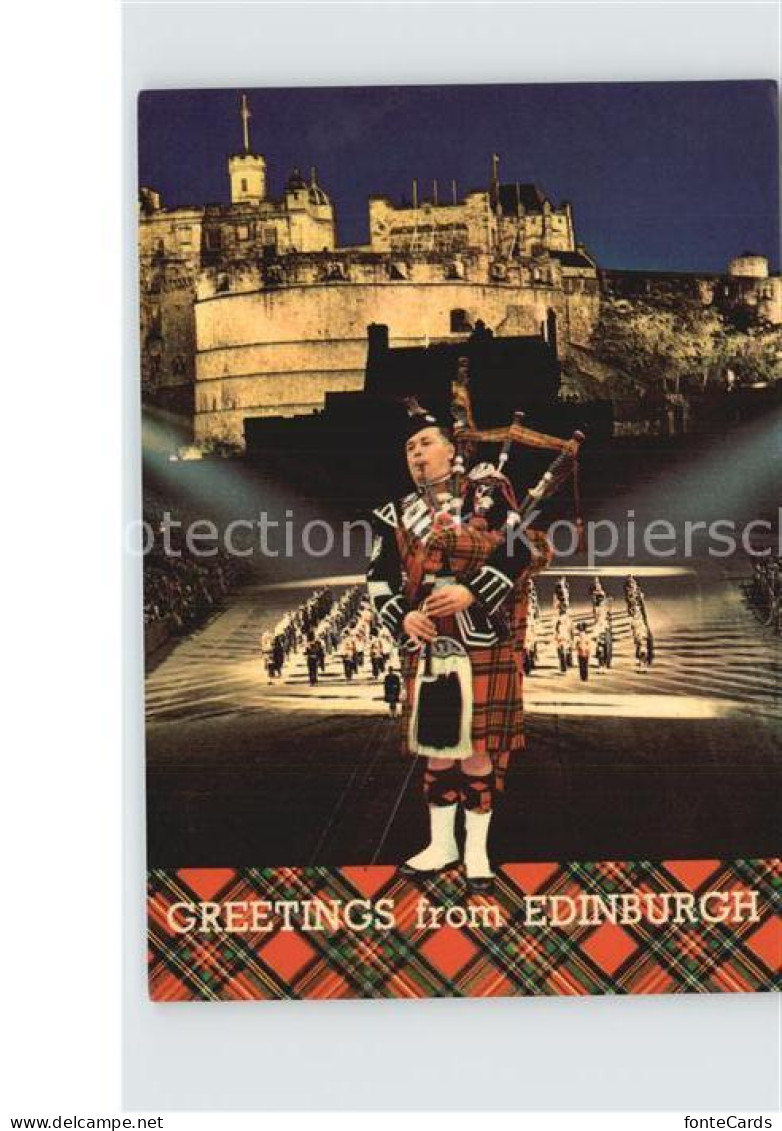 72510576 Edinburgh Schloss Dudelsack Schotte Edinburgh - Autres & Non Classés