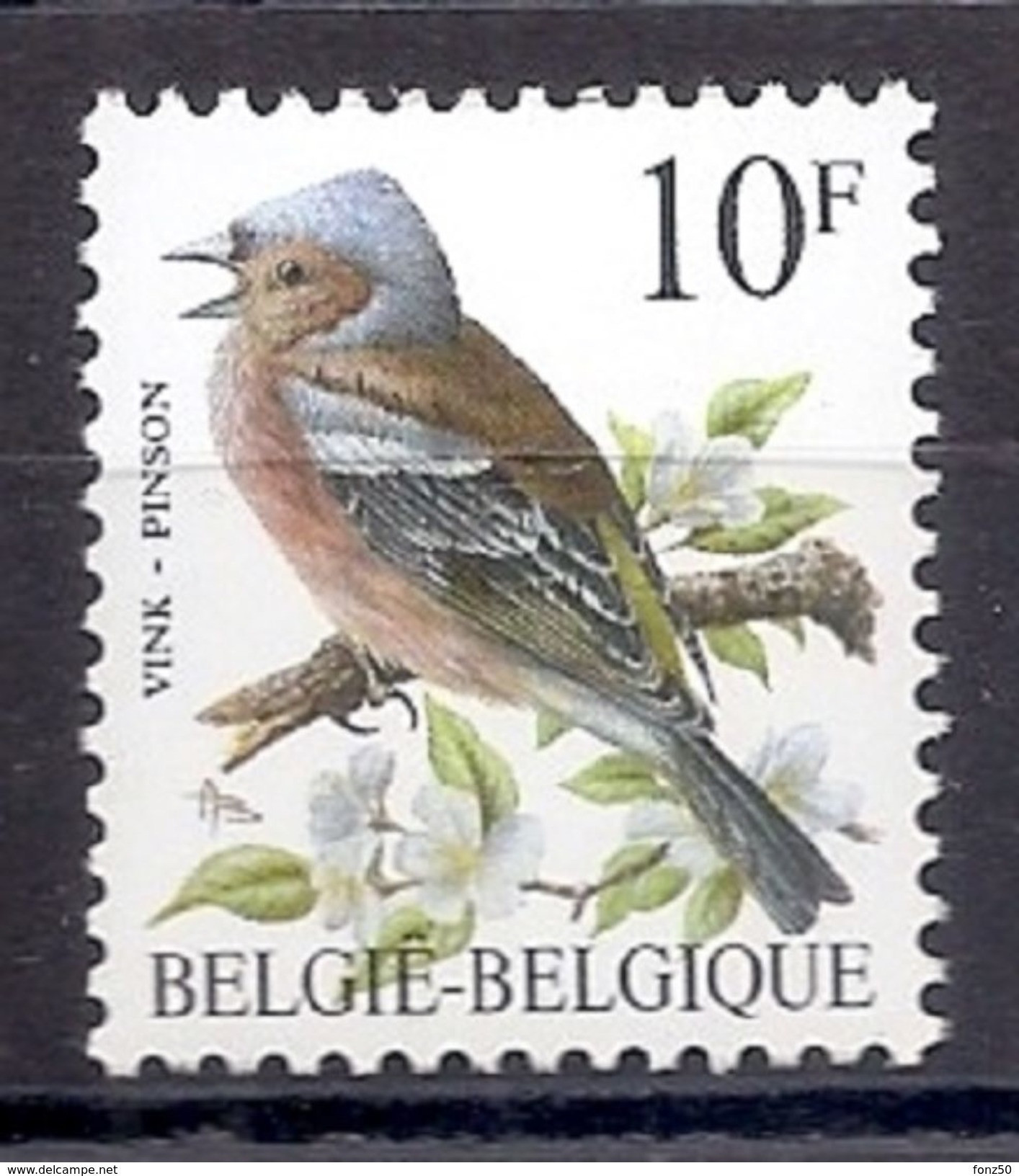 BELGIE * Buzin * Nr 2351 * Postfris Xx * WIT  PAPIER - GROENE GOM - 1985-.. Oiseaux (Buzin)