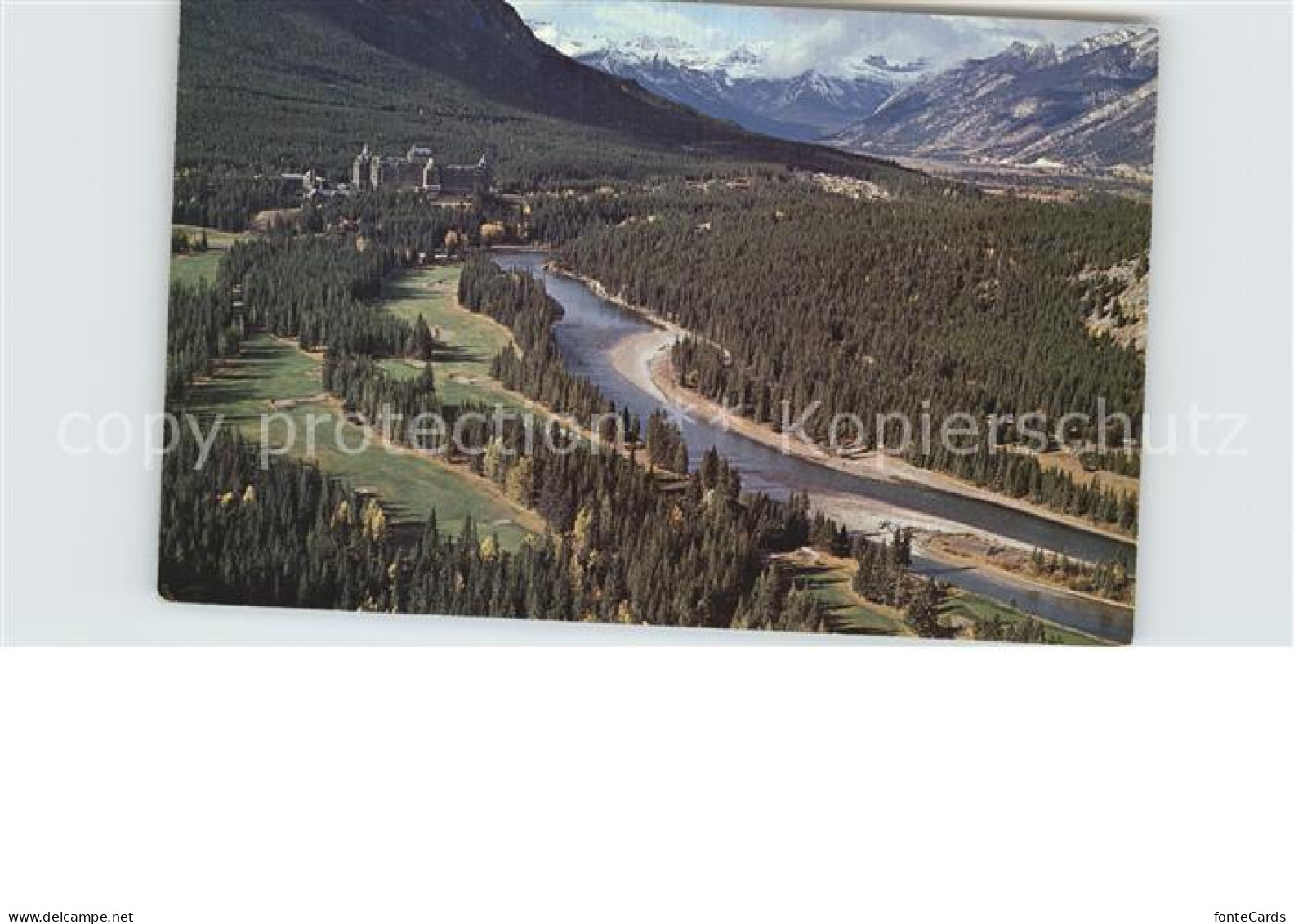 72501716 Banff Canada Fliegeraufnahme Banff Springs Hotel Bow-Riwer  Banff - Unclassified