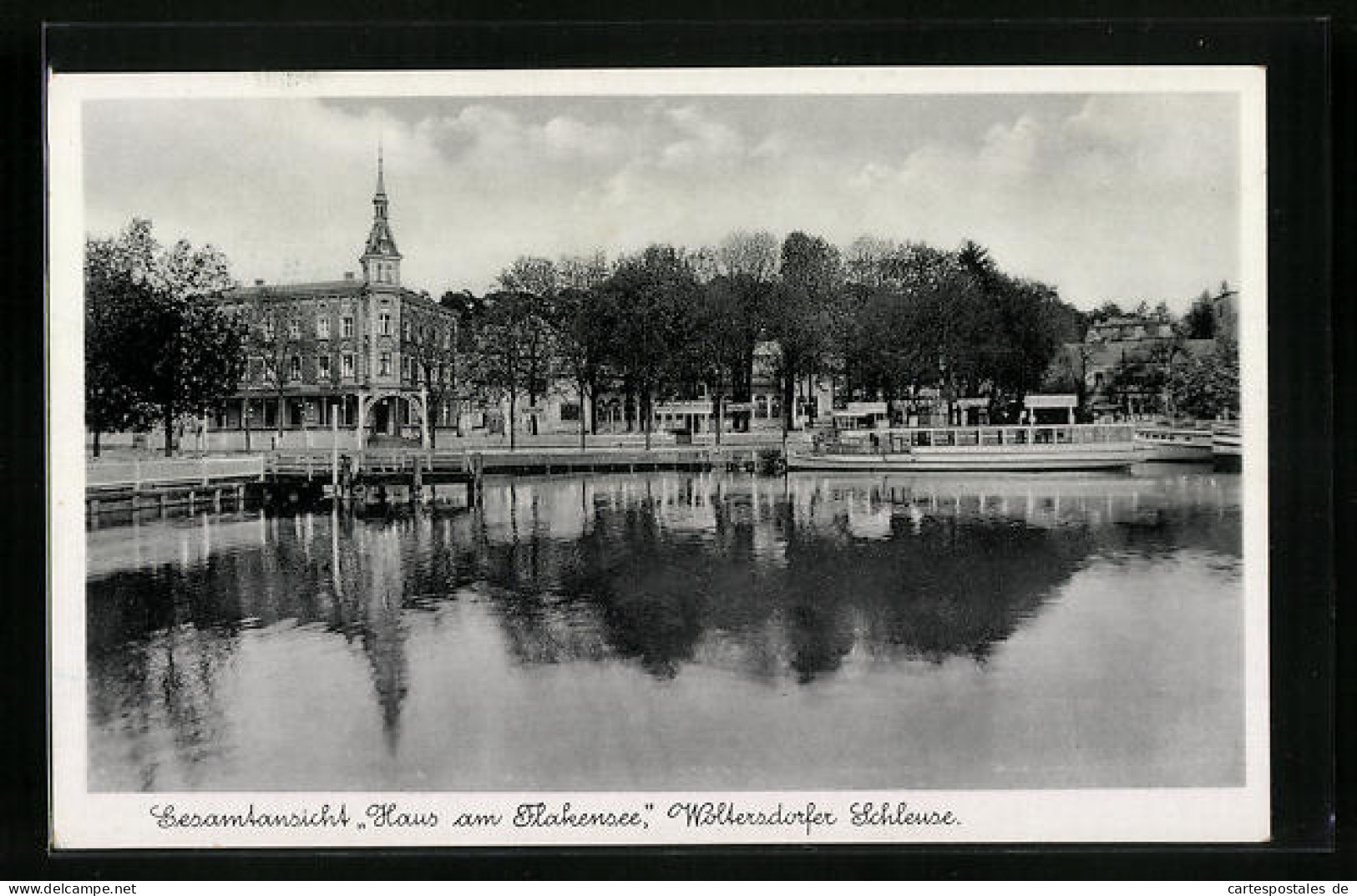 AK Woltersdorf, Gasthaus Behle, Haus Am Flakensee, Schleuse  - Woltersdorf