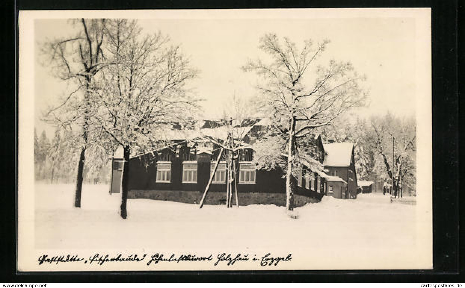 AK Holzhau /Erzgeb., Gaststätte Fischerbaude Im Winter  - Holzhau