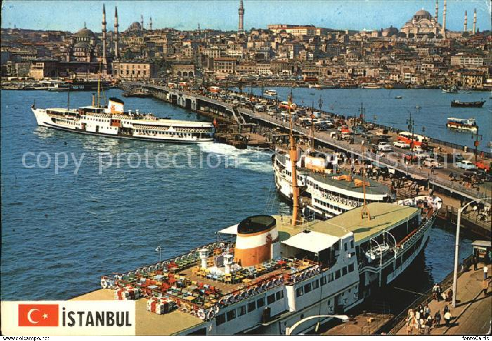 72486228 Istanbul Constantinopel Galata-Bridge Neue-Moschee Uns Sueleymaniye  - Turkey