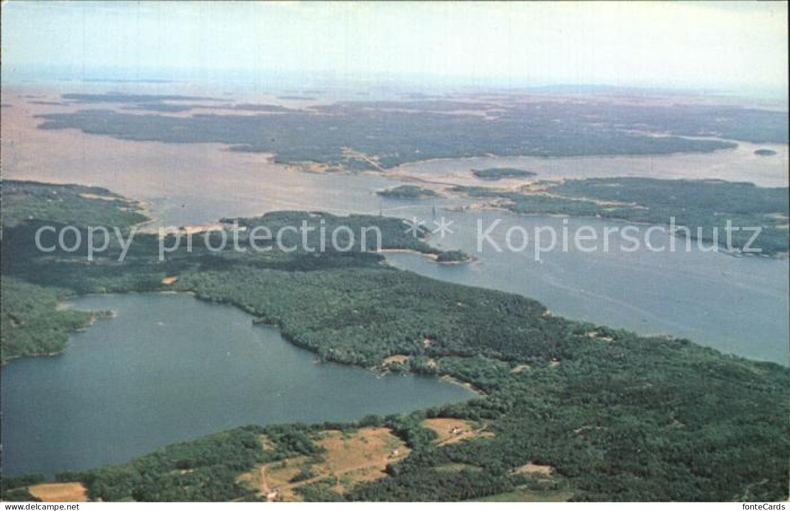 72482906 Sargentville Eggemoggin Reach And Deer Isle Walker Pond Aerial View - Autres & Non Classés