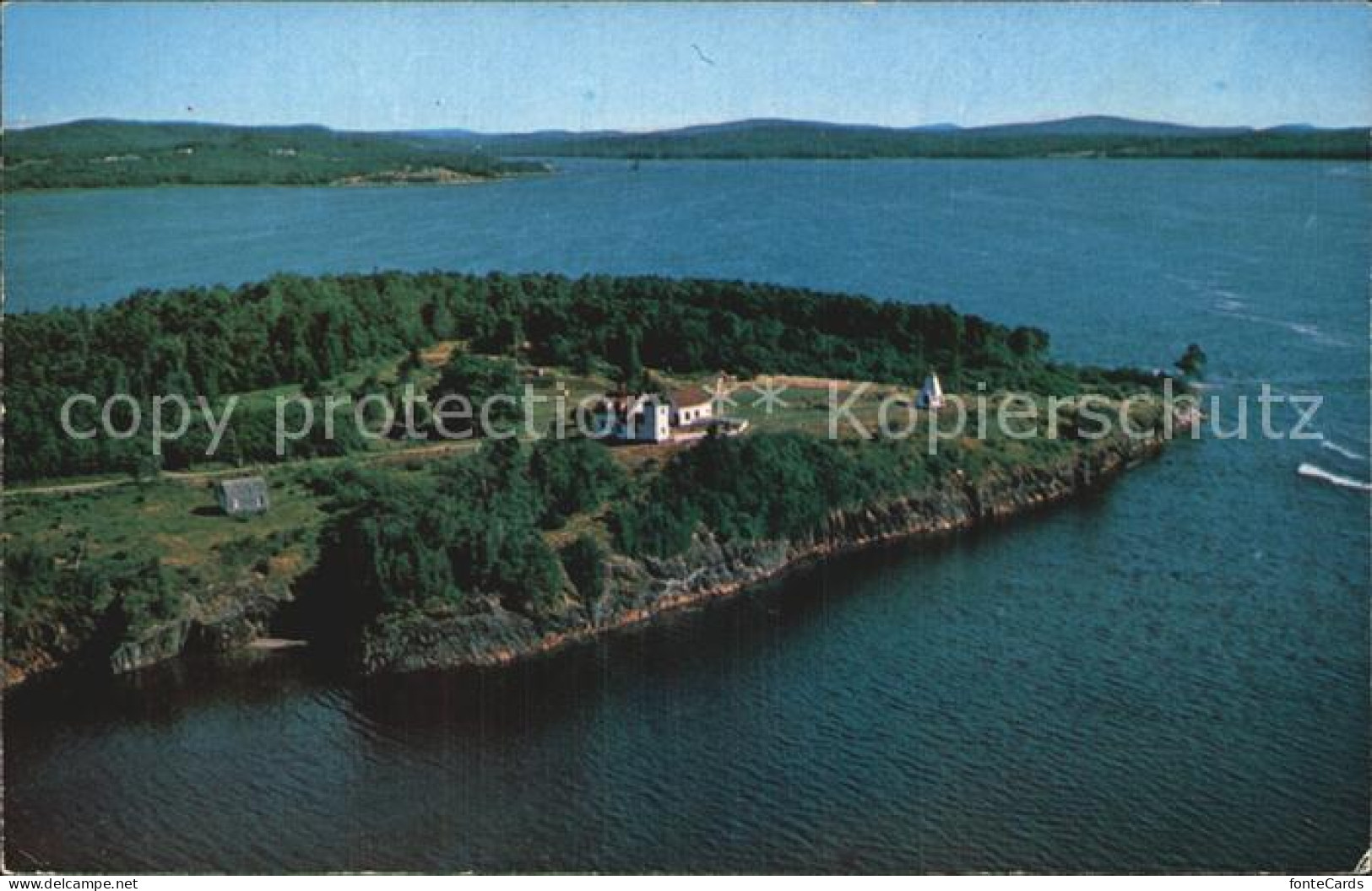 72482905 Stockton_Springs Fort Point Light House Penobscot River Fort Pownal Aer - Andere & Zonder Classificatie