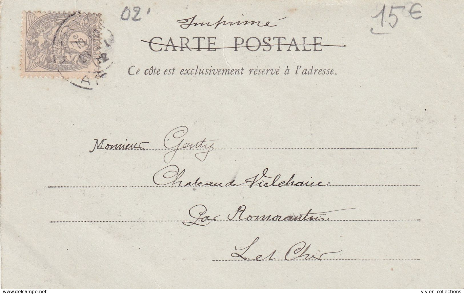 Vervins (02 Aisne) Pensionnat Saint Joseph - édit. Chaseray Carte Précurseur Bleutée Circulée 1902 - Vervins