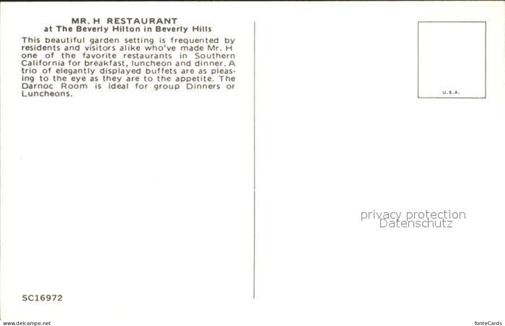 71987310 Beverly_Hills_California Beverly Hilton Restaurant  - Autres & Non Classés