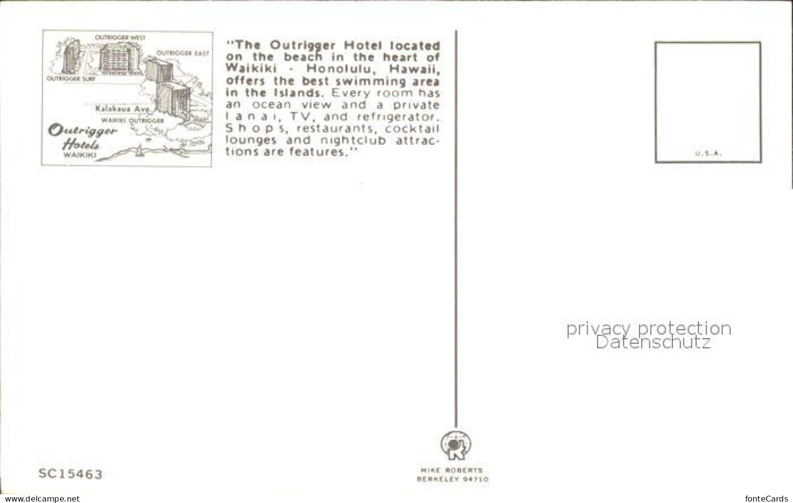 71967544 Waikiki Outrigger Hotel  - Other & Unclassified