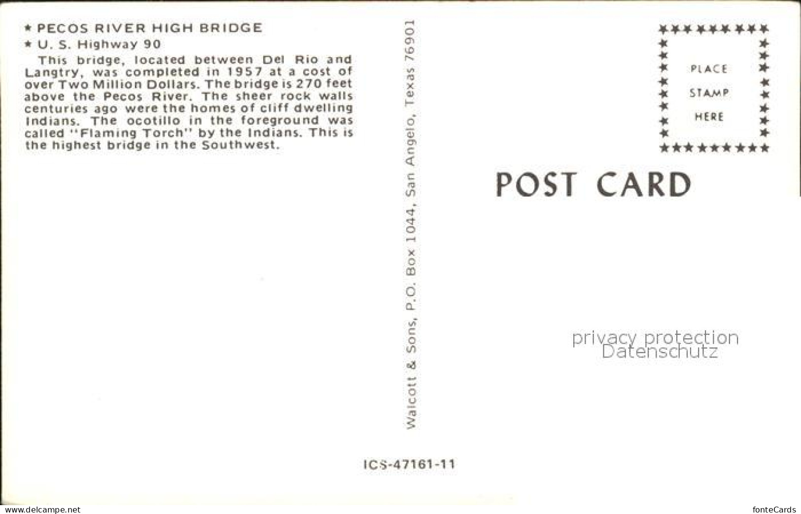 71964877 Langtry Pecos River High Bridge - Other & Unclassified