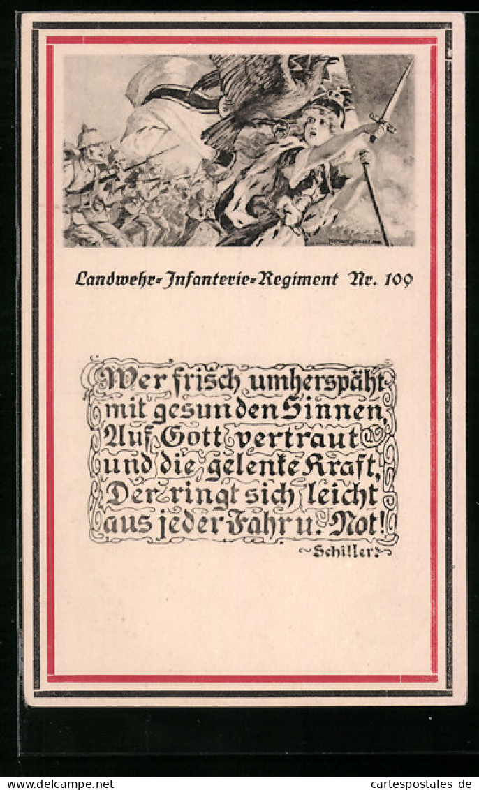 AK Landwehr-Infanterie-Regiment Nr. 109, Germanenkult  - Régiments