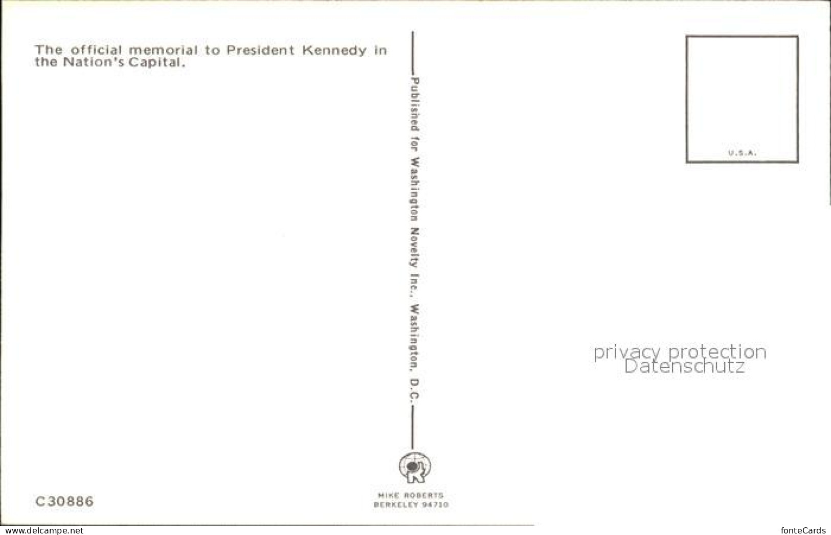 71964795 Washington DC Memorial To President Kennedy In Nations Capital  - Washington DC