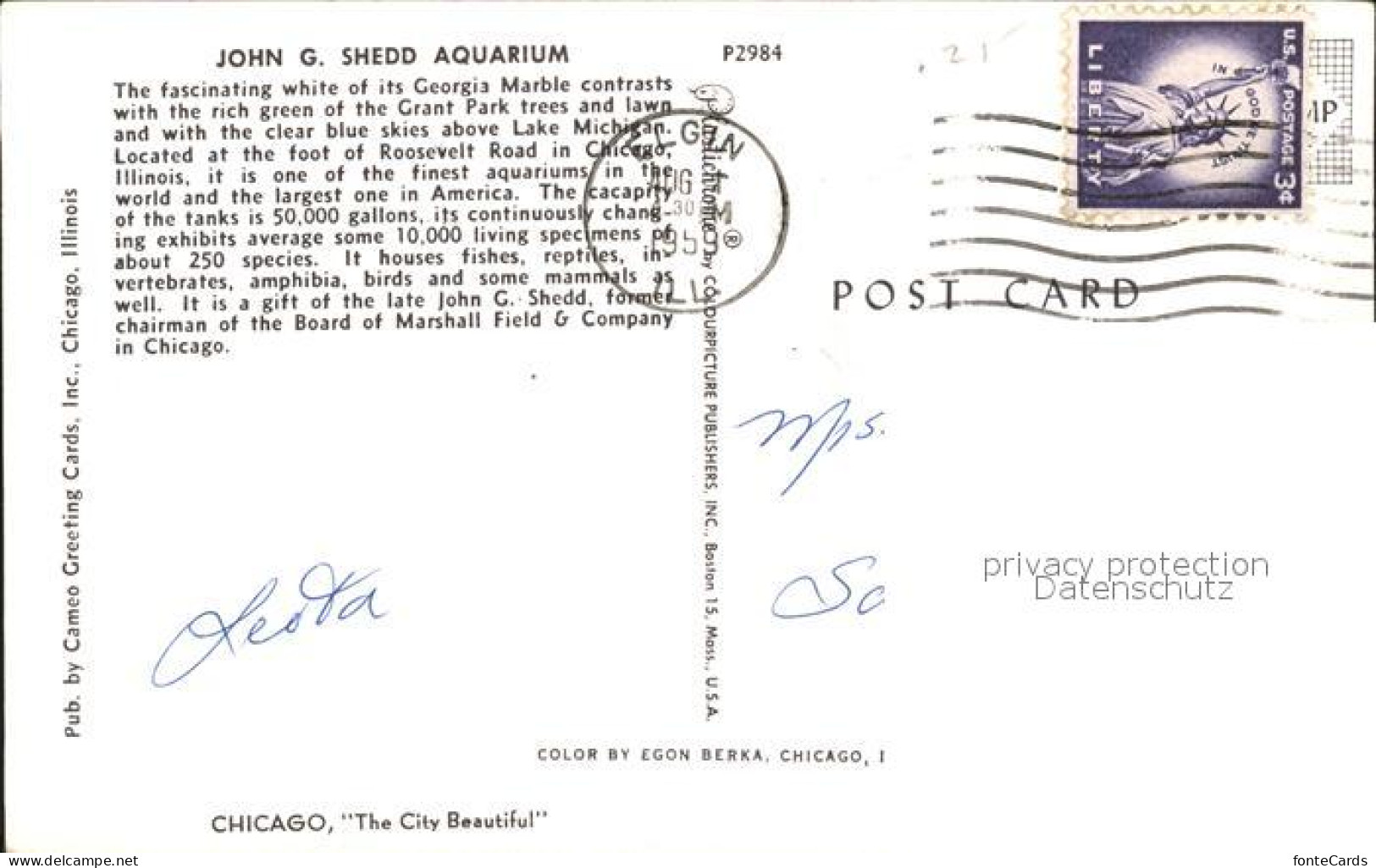 71964746 Chicago_Illinois John G. Sheed Aquarium - Other & Unclassified