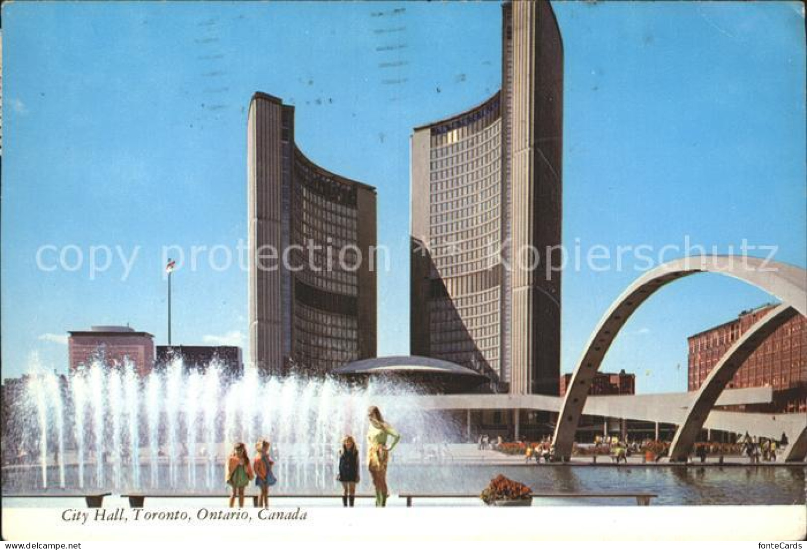 71962969 Toronto Canada City Hall Wasserspiele Brueckenbogen  - Zonder Classificatie
