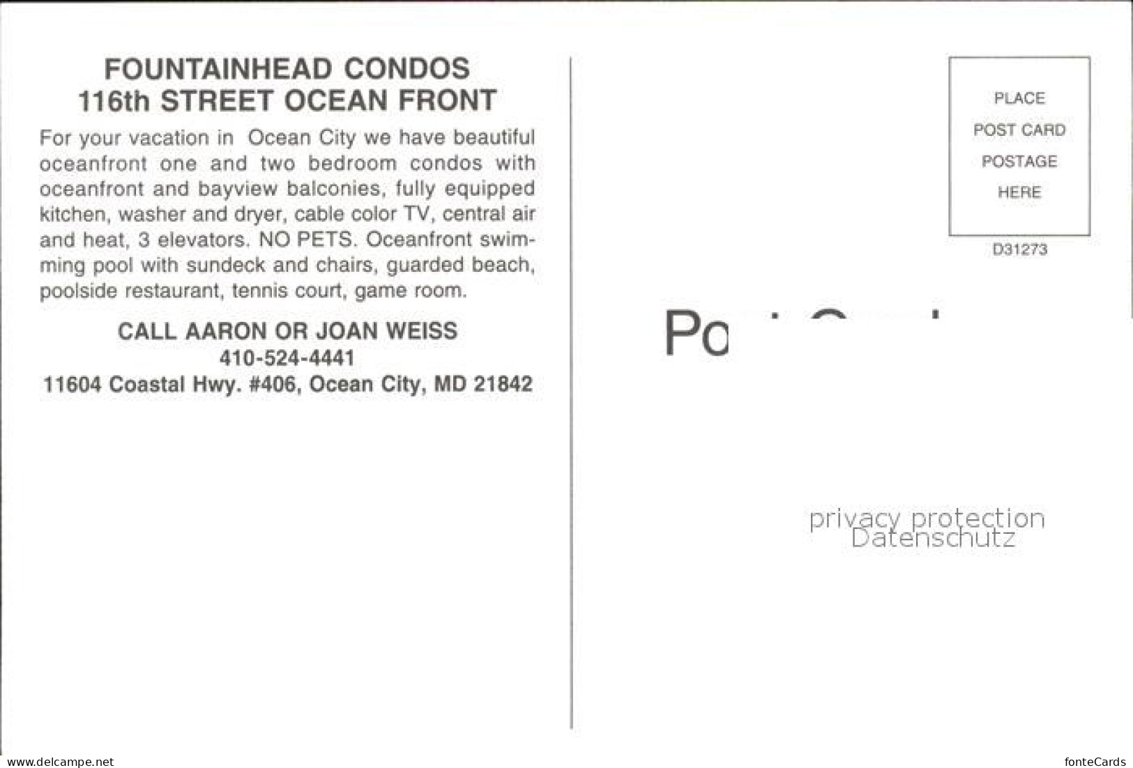 71962965 Ocean_City_Maryland Fountainhead Condos - Autres & Non Classés