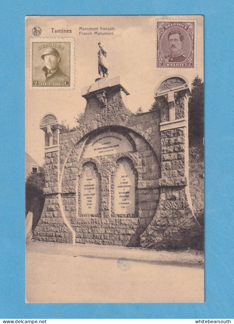 678 BELGIQUE BELGIUM BELGICA NAMUR TAMINES MONUMENT FRANCAIS FRENCH RARE POSTCARD - Sambreville