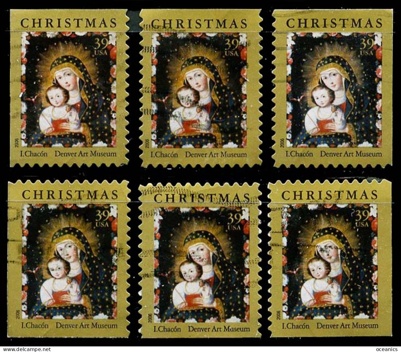 Etats-Unis / United States (Scott No.4100 - Madonna And Child) (o) All 6 Positions - Usados