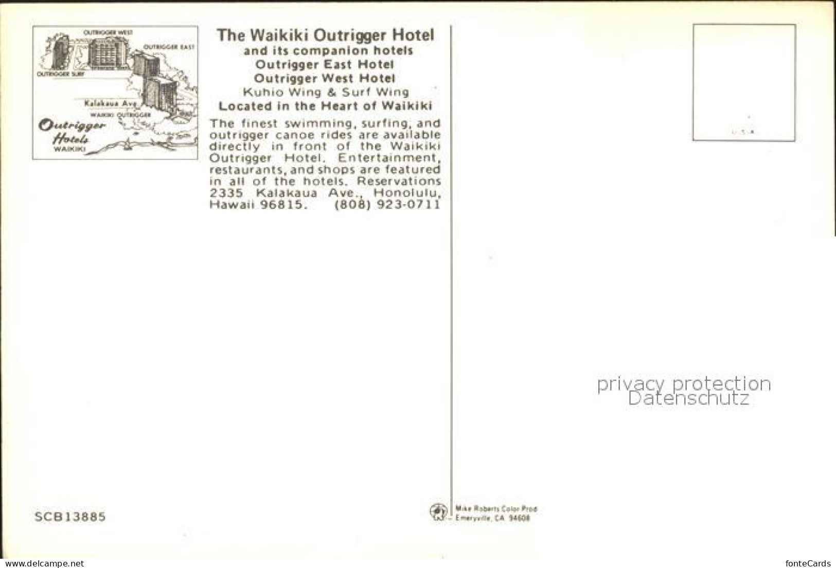 71959223 Waikiki Outrigger Hotels - Sonstige & Ohne Zuordnung