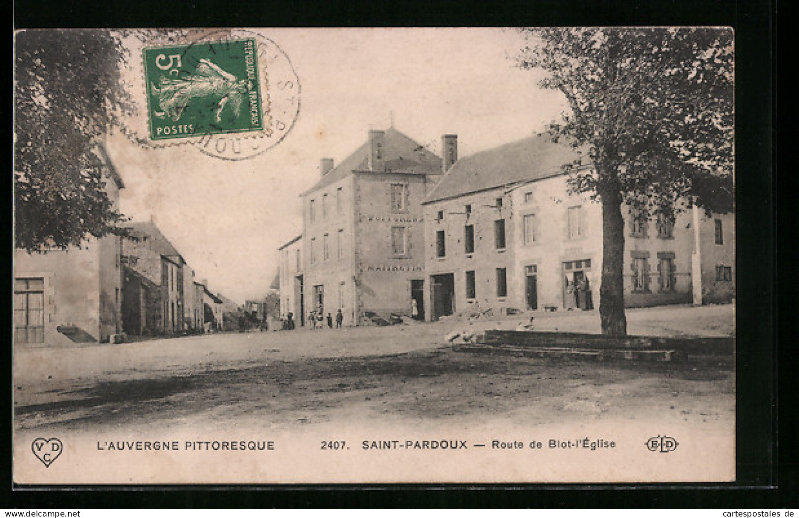 CPA Saint-Pardoux, Route De Blot-l`Eglise  - Autres & Non Classés