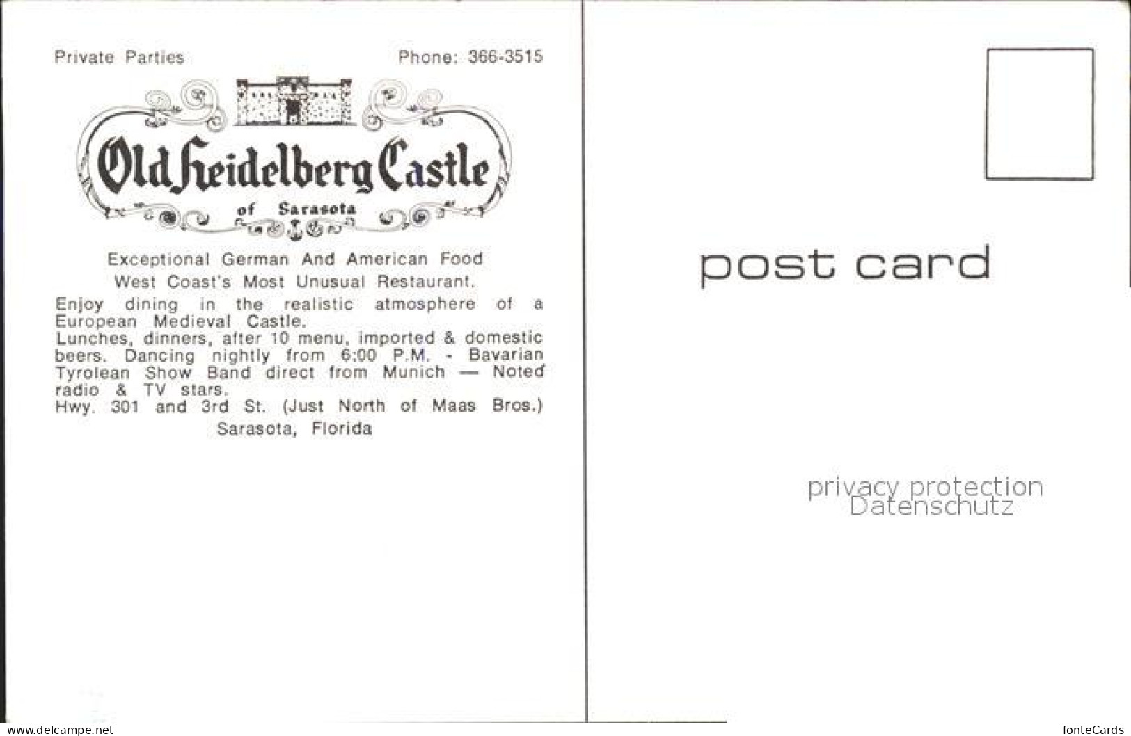 71953291 Sarasota Old Heidelberg Castle - Autres & Non Classés
