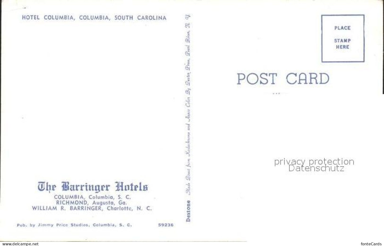 71953282 South_Carolina_US-State Hotel Columbia - Sonstige & Ohne Zuordnung