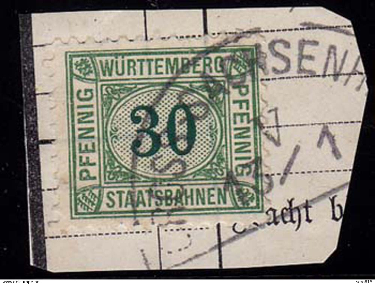 Gross Sachsenheim Segmentstempel A. Eisenbahn-Mk. (b341 - Other & Unclassified