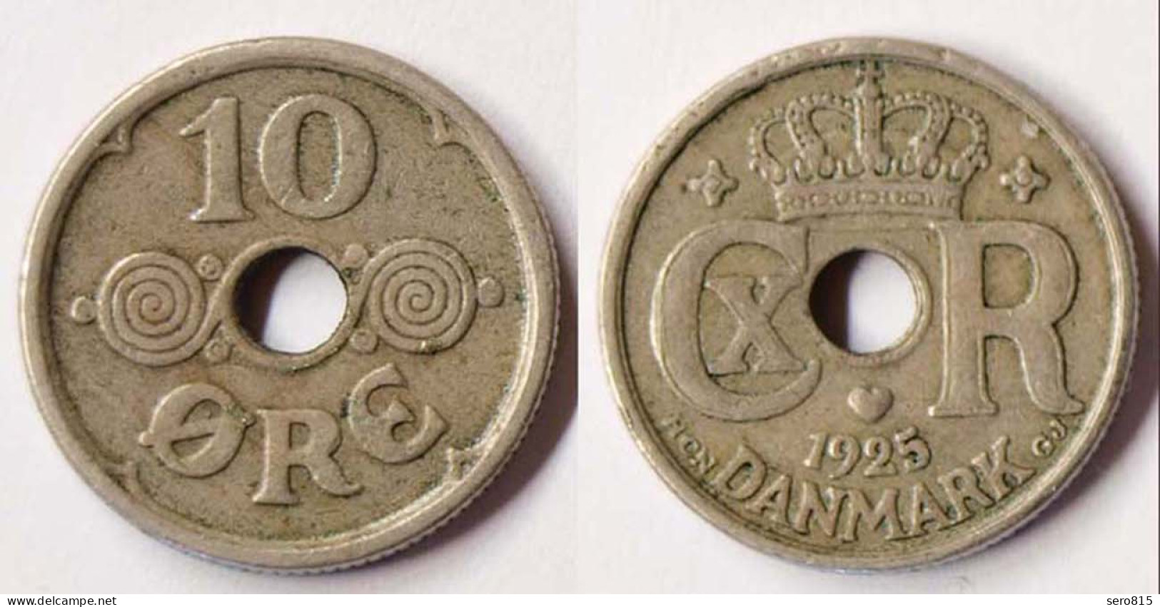 Dänemark/Denmark 10 Oere 1925 Christian X.    (r766 - Denmark