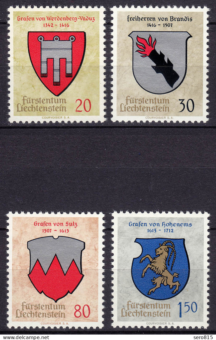 Liechtenstein - Mi. 440-443 Postfrisch 1964 Wappen (11331 - Other & Unclassified