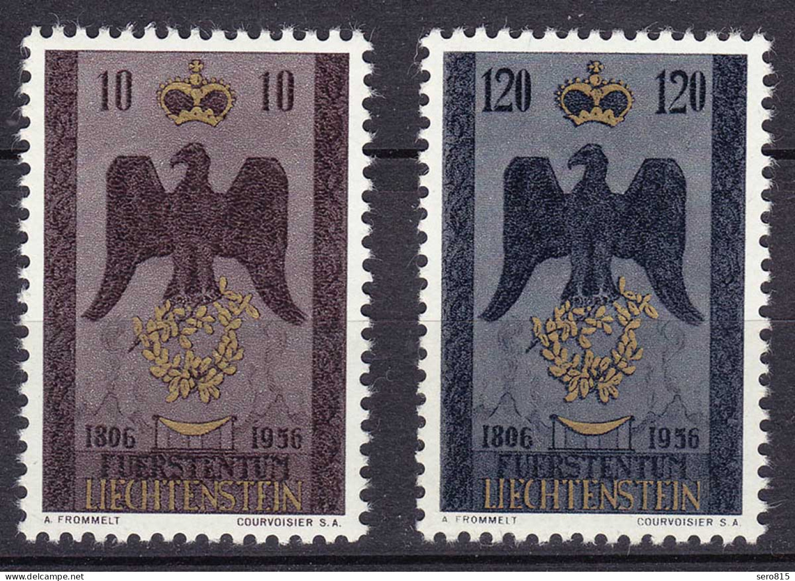 Liechtenstein  Mi. 346-347 Postfrisch Souveränes Fürstentum 1956  (11305 - Sonstige & Ohne Zuordnung