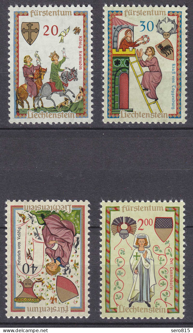 Liechtenstein  Mi. 420-423 Postfrisch  Minnesänger 1962  (11318 - Autres & Non Classés