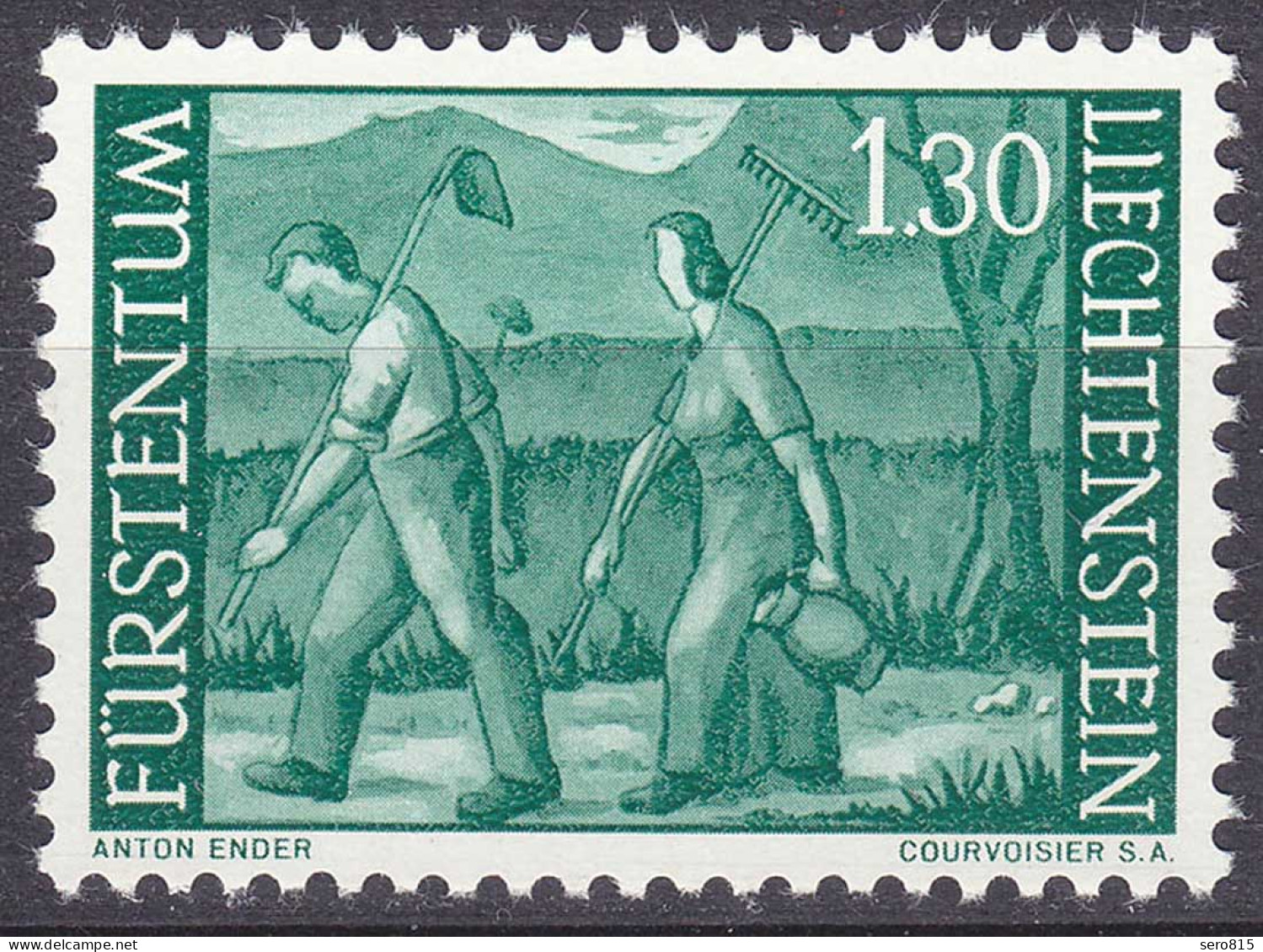 Liechtenstein  Mi. 438 Postfrisch  Freimarke 1964 (11330 - Andere & Zonder Classificatie