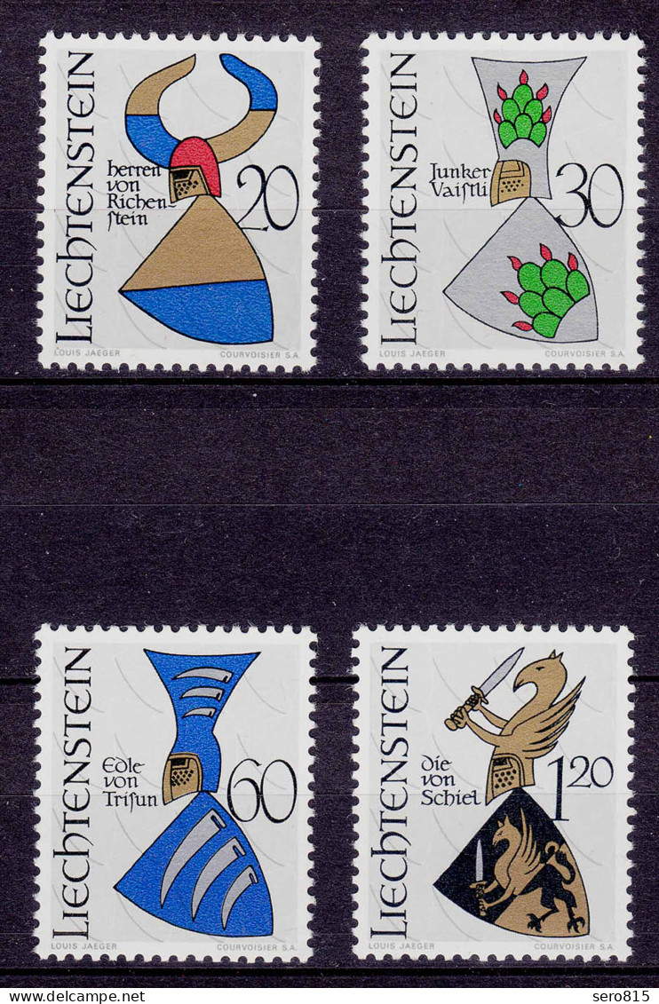 Liechtenstein  Mi. 465-468 Postfrisch  Wappen 1966 (11326 - Other & Unclassified