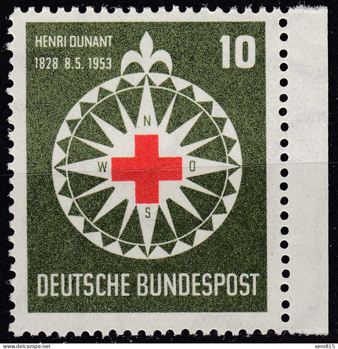 BRD - Bund - Mi-Nr. 164 ** Henri Dunant 1953  Seitenrand   (20338 - Sonstige & Ohne Zuordnung